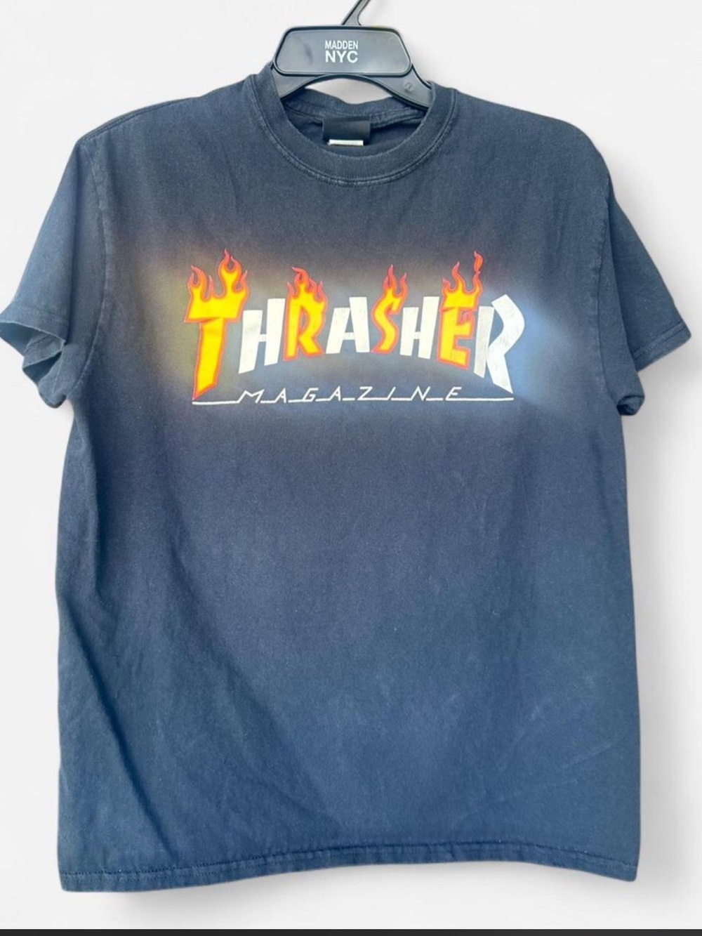 Official Thrasher Black Crewneck logo t-shirt